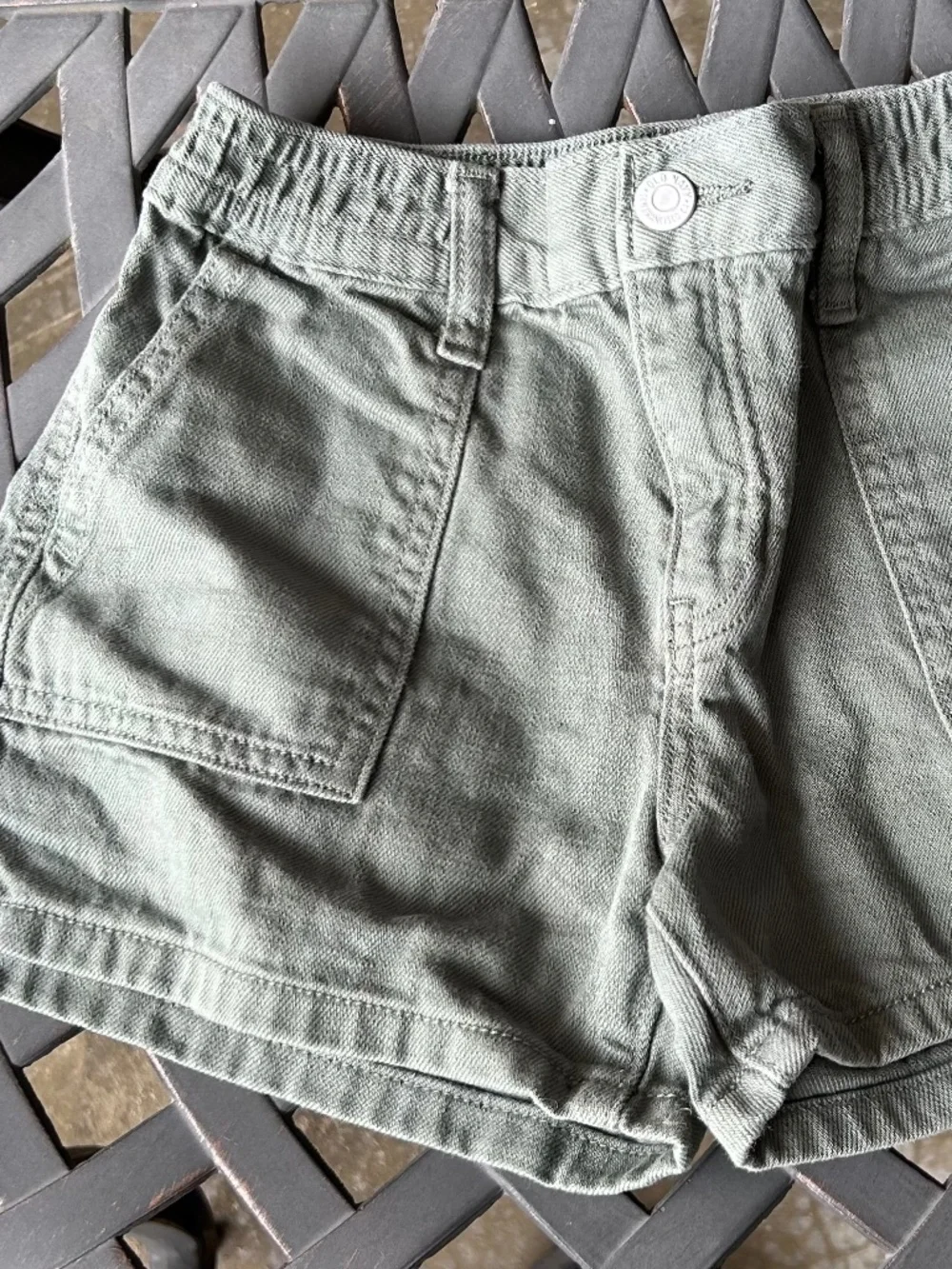 Old Navy Girls Medium Green Denim Shorts